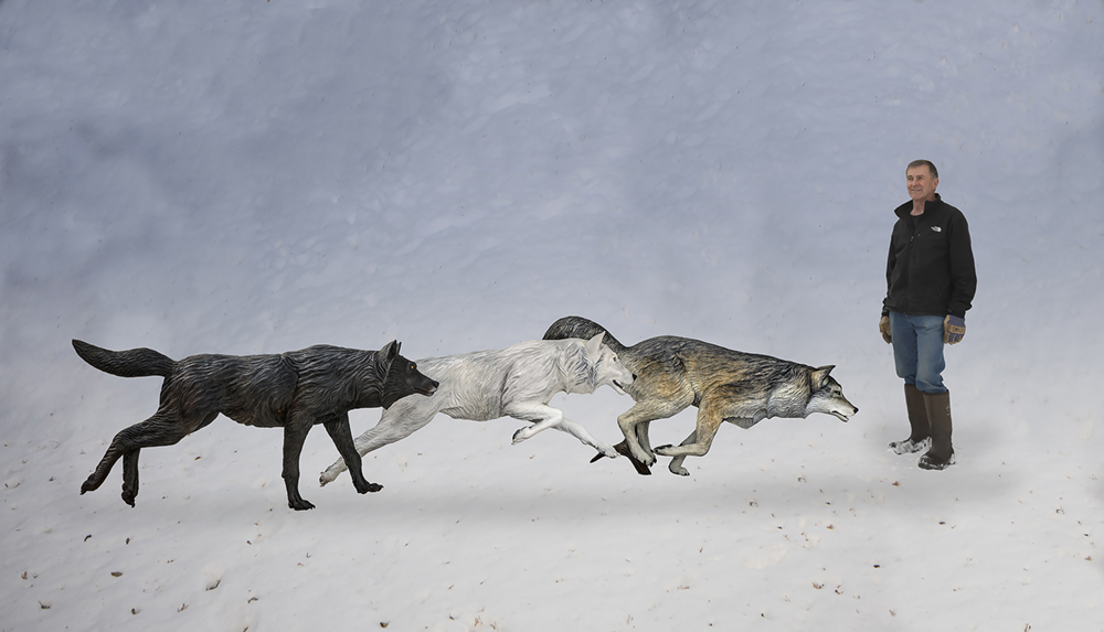 Wolf Pack - $75,000 18' x 40" x 52" | Edition 25